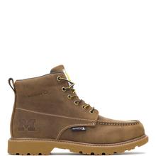 Men's x Valiant University of Michigan Floorhand Moc Toe Work Boot Tan by Wolverine