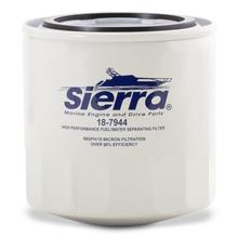 118-7944 Fuel Water Separating Filter, Short 3.875", 10 Microns, 11/16"-16 Thread size, Mercury