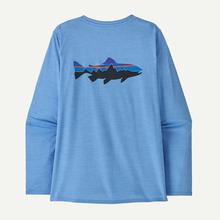 Women's L/S Cap Cool Daily Graphic Shirt - Waters by Patagonia in Williamsburg VA