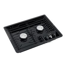 2-Burner Drop-In Gas Cooktop, Black