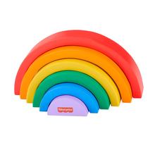 Fisher-Price Wooden Stacking Rainbow Building Toy by Mattel