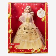 2023 Holiday Barbie Doll, Seasonal Collector Gift, Golden Gown And Blond Hair