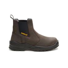 Men's Striver Chelsea Waterproof Steel Toe Work Boot Brown by CAT Footwear in Durham NC