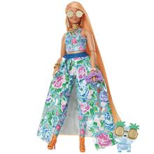 Barbie Extra Fancy Doll In Floral 2-Piece Gown With Pet by Mattel