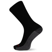 Men's 6-PK Cotton Comfort Steel-Toe Crew Sock Black