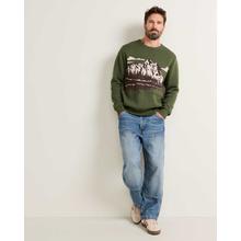 Men's Lake Scene Cotton Sweater