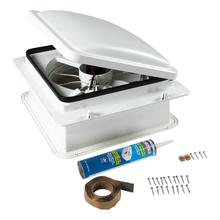 Furrion RV Roof Vent Fan with Lid Install Kit - 14" White #FVF14D90R6A-PS-AM by LIPPERT in Appleton WI