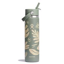 24 oz Wide Mouth with Flex Straw Cap - Botanical Bliss by Hydro Flask in Mishawaka IN