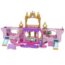 Disney Princess Carriage To Castle Transforming Playset With Aurora Small Doll, 4 Figures & 3 Levels by Mattel