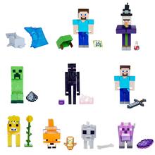 Minecraft Action Figures & Accessories Collection, 3.25-In Scale & Pixelated Design (Characters May Vary)