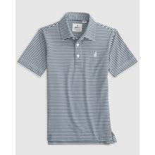 Mens Hunter Jr. Striped Mesh Performance Polo