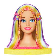 Barbie Deluxe Styling Head (Blonde Rainbow Hair) by Mattel