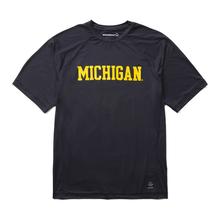 Men's x Valiant University of Michigan Sun-Stop Eco Short Sleeve Tee Dark Navy by Wolverine