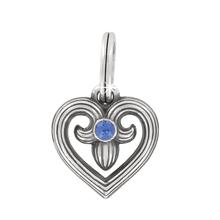 One Heart Azure Heart Charm by Brighton in Oblong IL