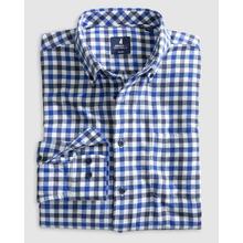 Mens Tucked Cotton Blend Button Up Shirt - Millbank