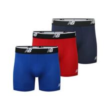 Men's Mens Mesh 5 Inch Boxer Brief No Fly 3 Pack by New Balance