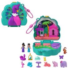 Polly Pocket Peacock Garden Compact With 2 Micro Dolls And Pets, Travel Toy With Animal Accessories by Mattel