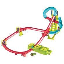 Hot Wheels Track Set, Neon Speeders Skyscraper Speed Circuit With 1 Hot Wheels Car by Mattel
