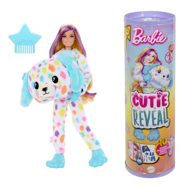 Mattel - Barbie Cutie Reveal Doll, Dalmatian Costume & Accessories, Color Dream Series With 10 Surprises