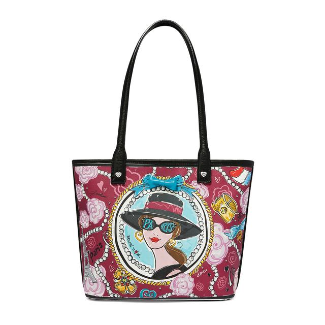 Brighton - Paris Blooms Large Saffian Tote in Oblong IL