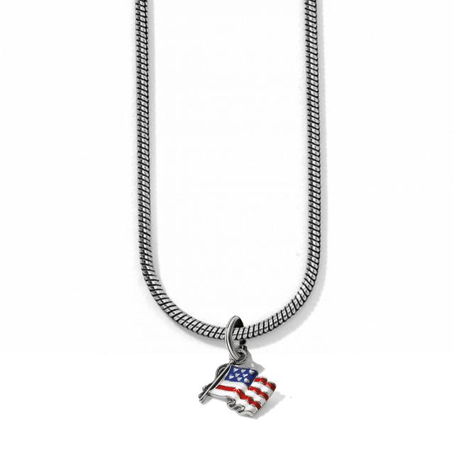 Brighton - Flag of Freedom Charm Necklace in Alma MI