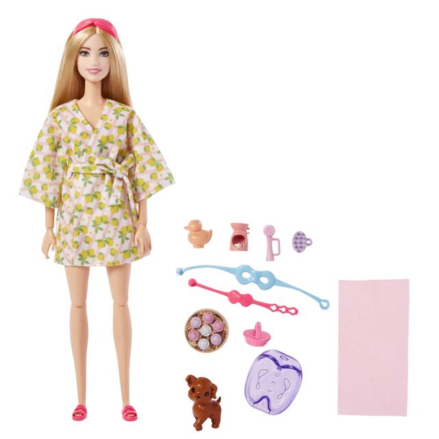Mattel - Barbie Doll With Puppy, Kids Self-Care Spa Day