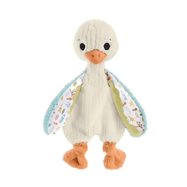 Mattel - Fisher Price Snuggle Up Goose Baby Sensory Toy, Plush Toy With Jingles For Newborns