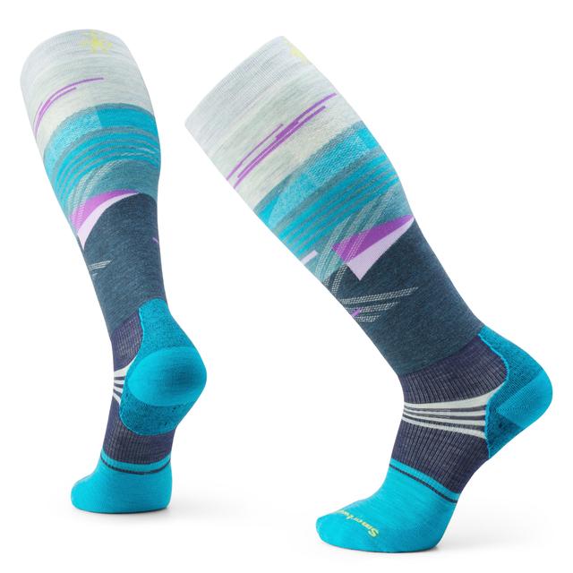 Smartwool - Snowboard Targeted Cushion Broken Lines Pattern Over The Calf Socks