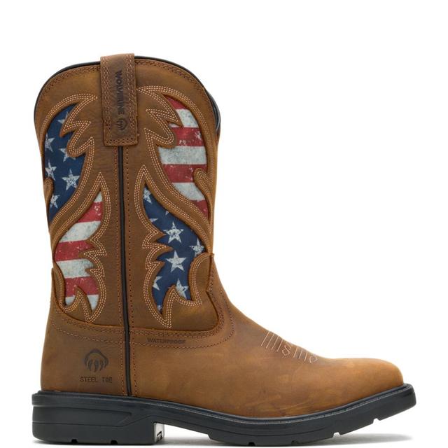 Wolverine - Men's Rancher Flag Steel-Toe Wellington Work Boot Brown in San Antonio TX