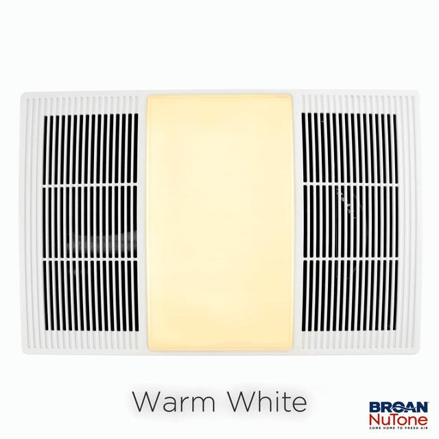Broan-NuTone - 70/80 CFM Heater Exhaust Cover Upgrade With Dimmable LED and Color Adjustable CCT Lighting (single pack) in Mt Vernon IA
