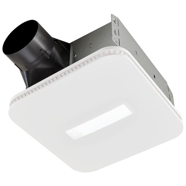 Broan-NuTone - 80 CFM Bathroom Exhaust Fan with LED Lighted CleanCover Grille, ENERGY STAR in Plainview-NY