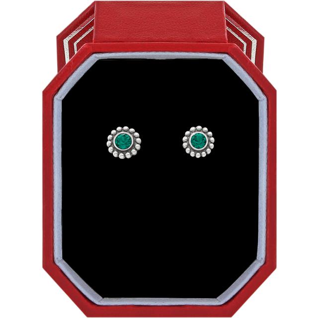 Brighton - Twinkle Emerald Mini Post Earrings Gift Box