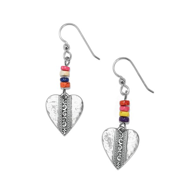 Brighton - Mingle Medley Beaded Heart French Wire Earrings