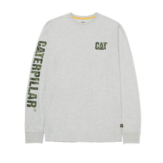 CAT Footwear - Men's Trademark Banner Long Sleeve Tee Cream Heather in Mt Sterling KY