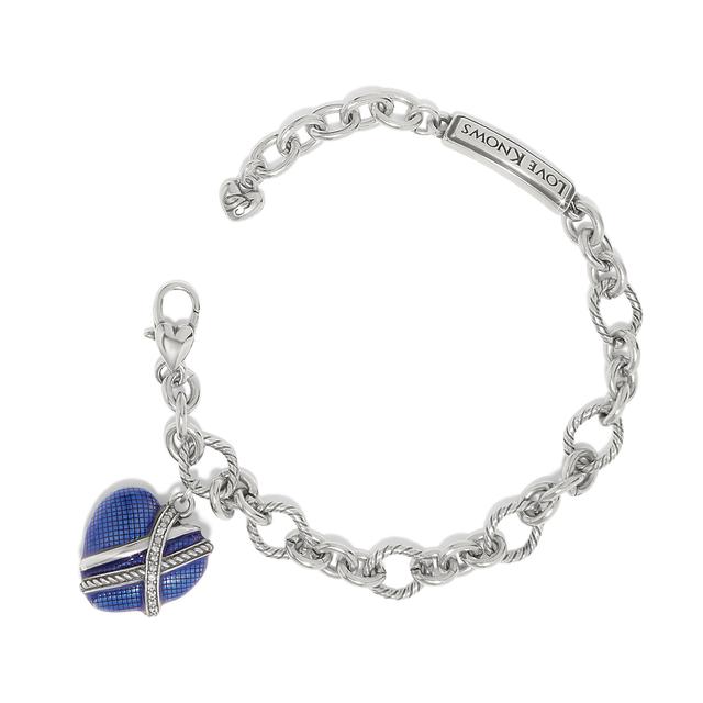 Brighton - One Heart Link Blue Bracelet