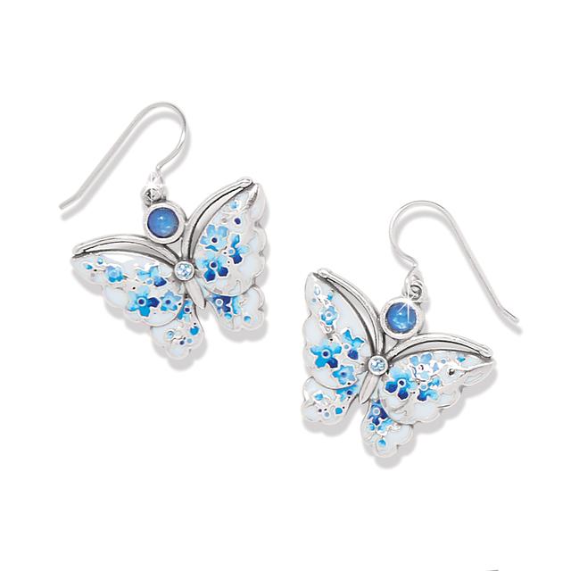 Brighton - Kyoto In Bloom Indigo Butterfly Earrings