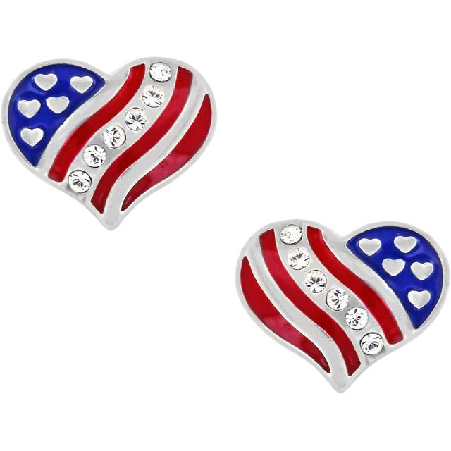 Brighton - Hearts and Stripes Mini Post Earrings