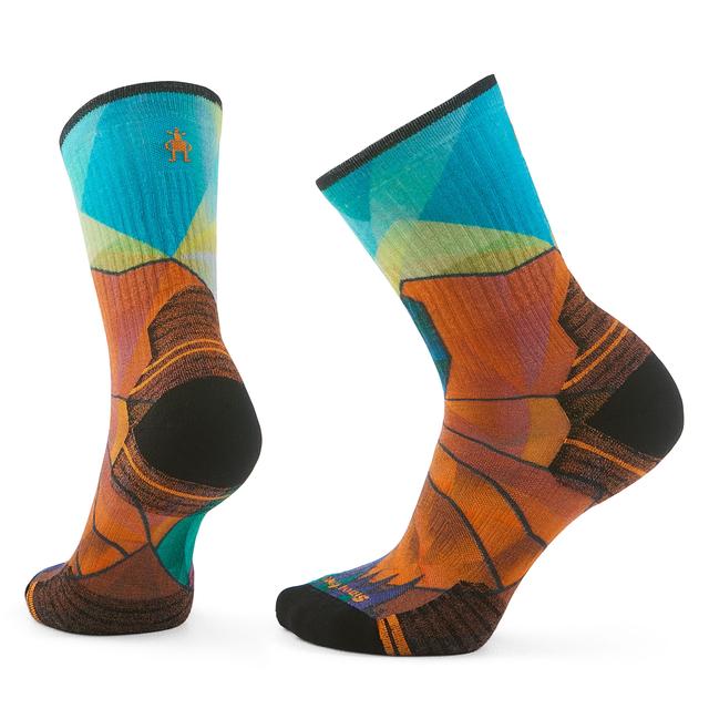 Smartwool - Womens Women's Hike Mountain Prism Print Crew Socks Orange Rust