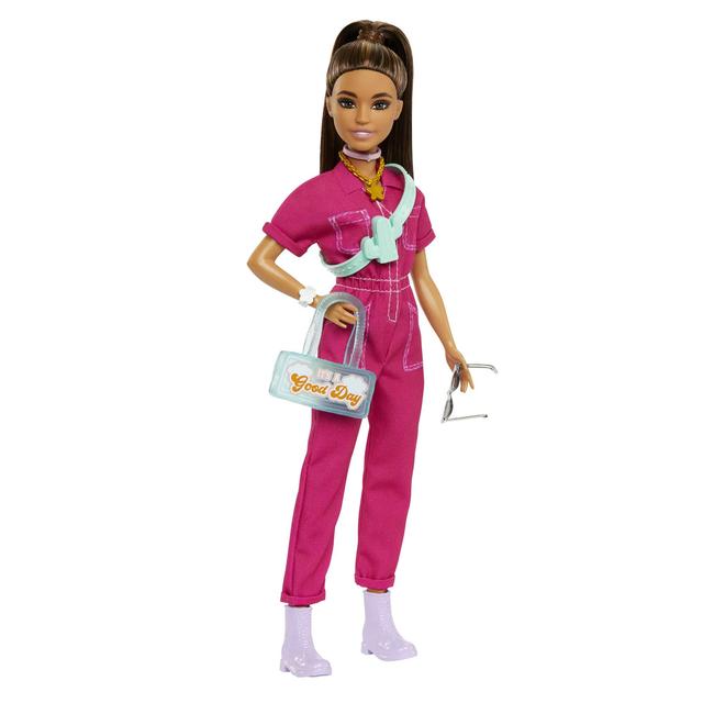 Mattel - Barbie Doll In Trendy Pink Jumpsuit With Accessories And Pet Puppy in Burlington NC