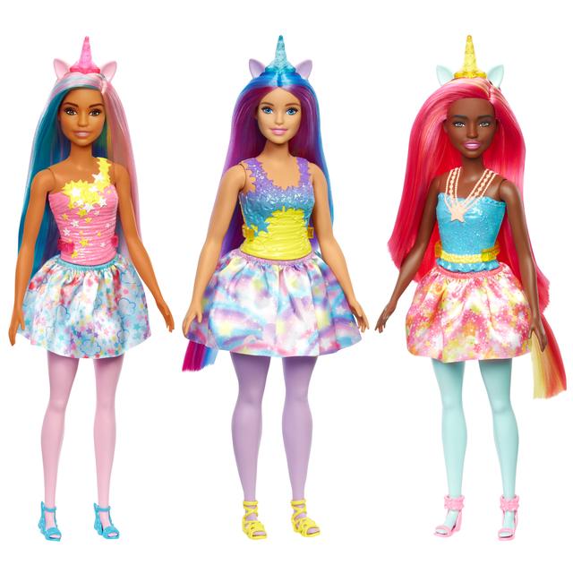 Mattel Barbie Dreamtopia Unicorn Dolls With Sparkly Bodices Skirts Removable Unicorn Tails Headbands