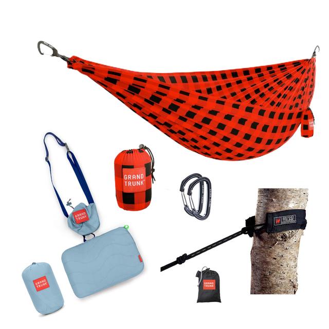 Grand Trunk - Peak Hammock Bundle: TrunkTech Hammock, Tree Slings, Siesta Hammock Pillow in McCall ID
