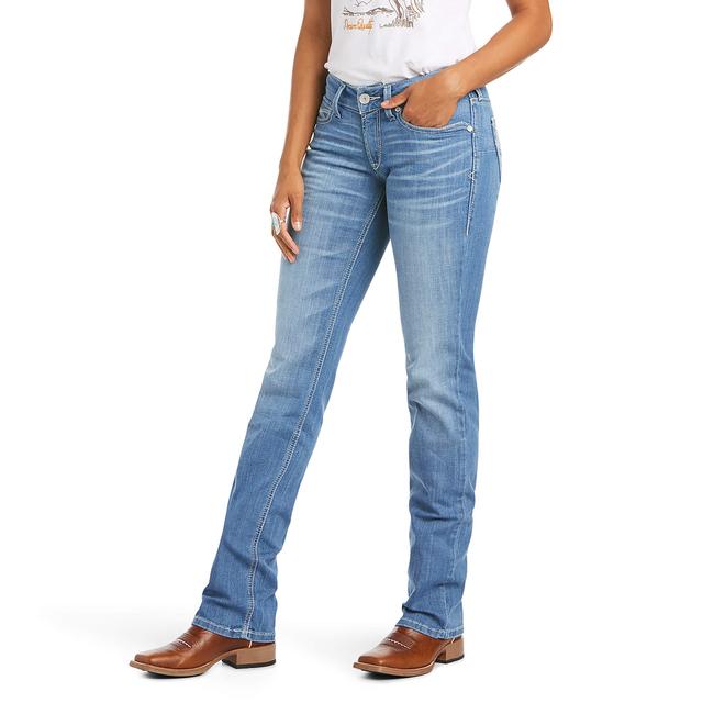 Ariat - Women's R.E.A.L. Mid Rise Charlotte Straight Jean in Indianapolis IN