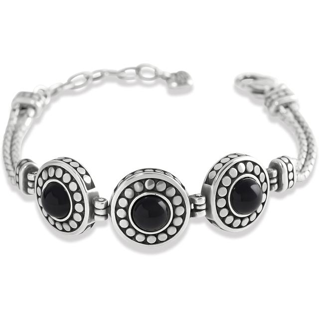 Brighton - Pebble Dot Onyx Cabochon Reversible Bracelet in Cisco-TX