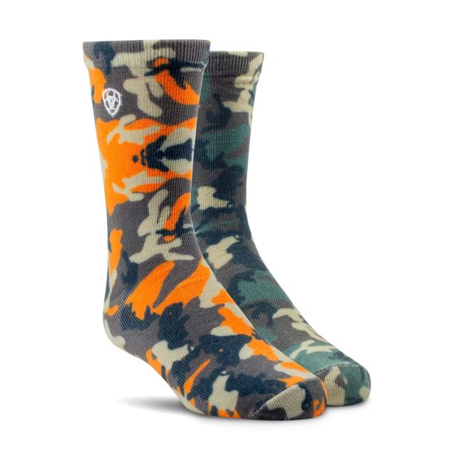 Ariat - Camo Graphic Crew Sock 2 Pair Multi Color Pack