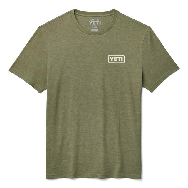 YETI - Built for the Wild Turkey Feather Short Sleeve Tee - Heather Olive - M in Burlington NC