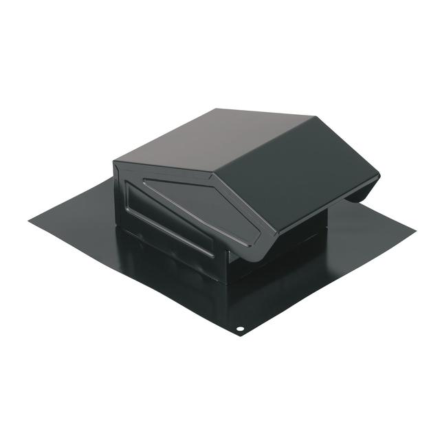 Broan-NuTone - Steel Roof Cap for 3-Inch or 4-Inch Round Duct w/ Damper & Birdscreen, Black