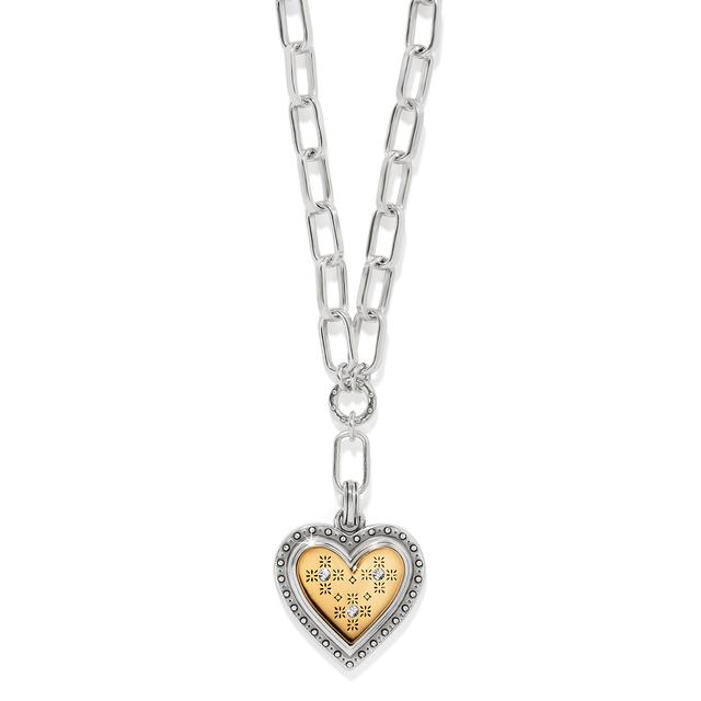 Brighton - Mosaic Heart Two Tone Necklace