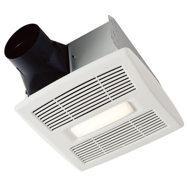 Broan-NuTone - Flex Series 110 CFM Ceiling Roomside Installation Bathroom Exhaust Fan with Light, ENERGY STAR* in lewiston-me