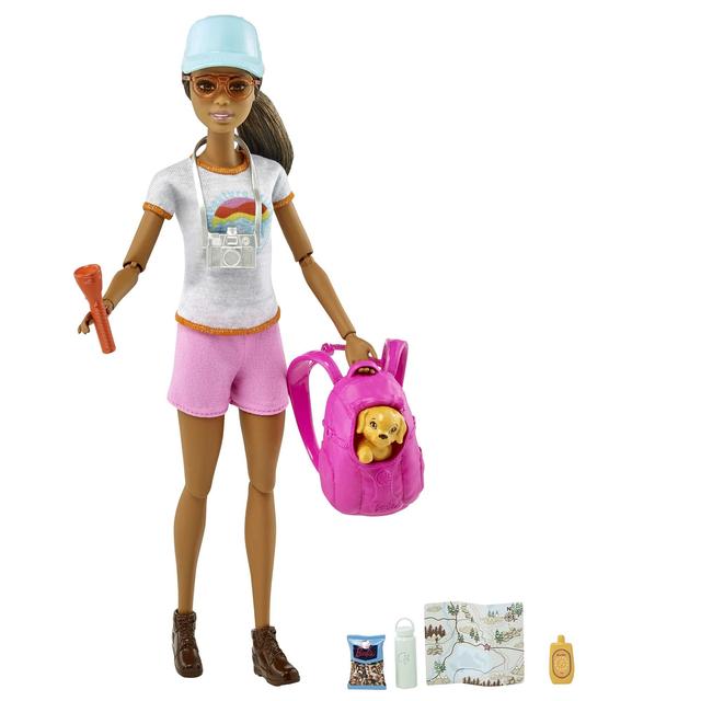 Mattel - Barbie Doll With Puppy, Kids Self-Care Hiking Day