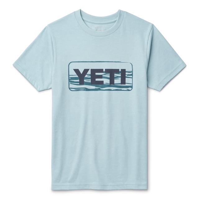 YETI - Kids' Logo Water Badge Short Sleeve T-Shirt - Sky Blue - L in Gas City IN